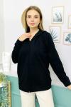 158563 Kapsonlu Fermuarli Cepli Sweatshirt